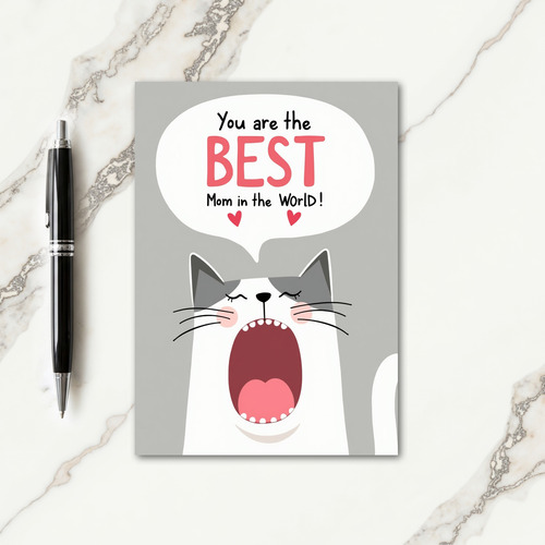 Striped Best Mom Card