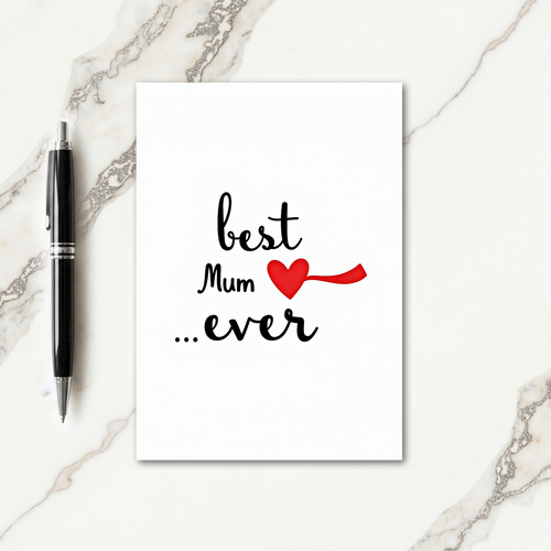 Striped Best Mum Ever Card