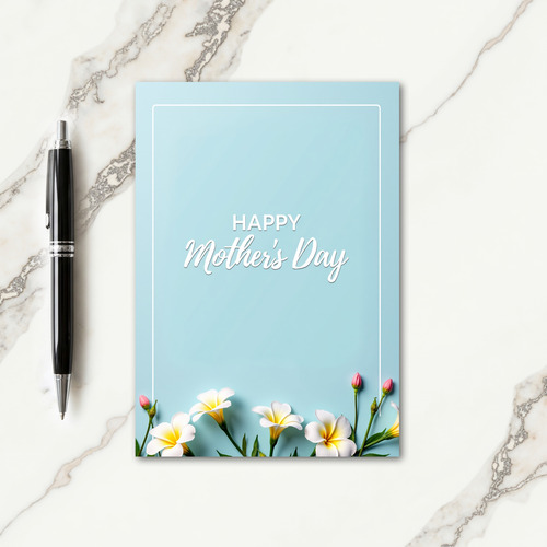 Striped Best Mum Ever Flower Card
