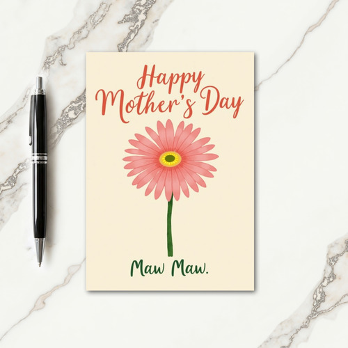 Striped Best Wishes Floral Card