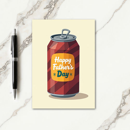 Striped Beverage Fathers Day Card