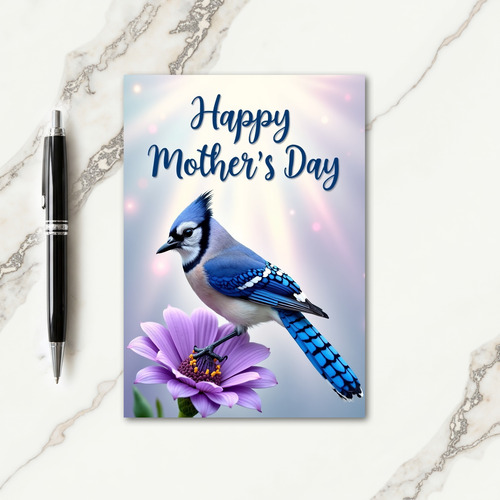 Striped Bird Mothers Day Card