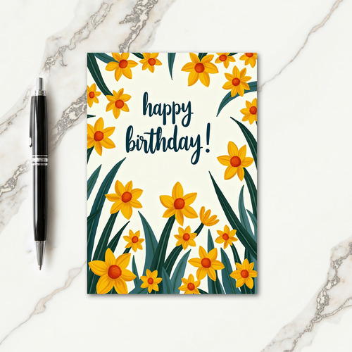 Striped Birthday Bloom Card