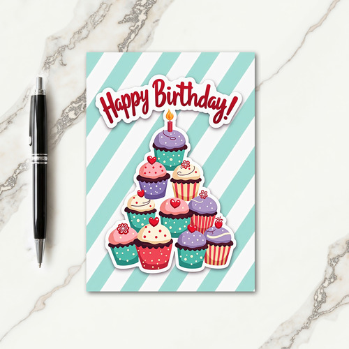 Striped Birthday Treat Card