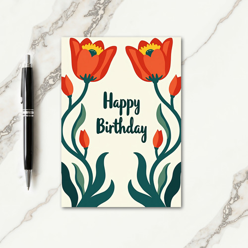 Striped Bloom Design Card