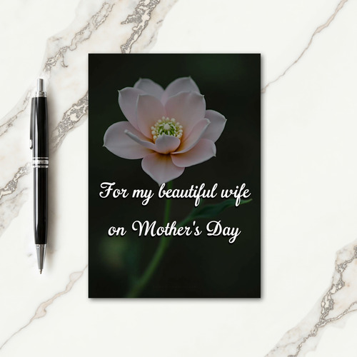 Striped Bloom Wifes Day Greeting Card