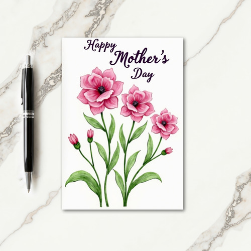 Striped Blooming Beauty Note Card