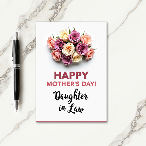 Striped Blooms Daughter In Law Card