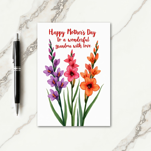 Striped Blooms Mothers Day Card