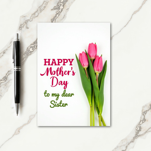Striped Blooms Sister Card