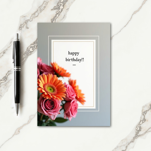 Striped Blossom Art Card
