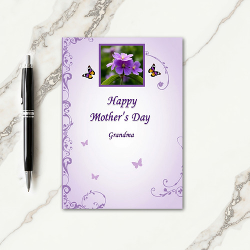 Striped Blossom Family Card