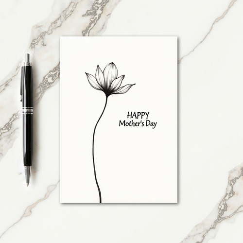 Striped Blossom Mothers Card