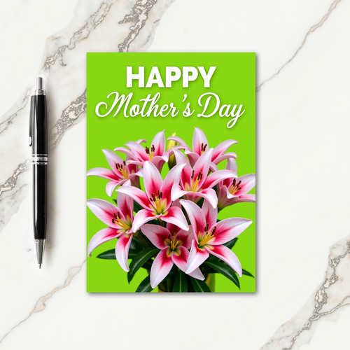 Striped Blossom Thanks Card