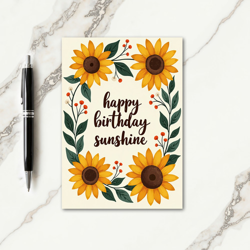 Striped Blossom Wreath Card
