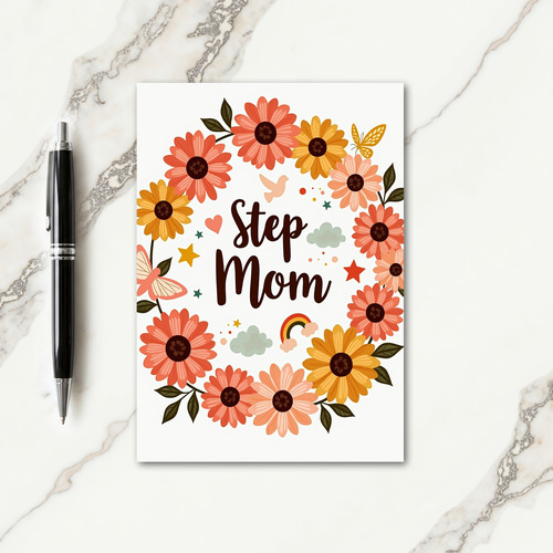 Striped Botanical Embrace Card