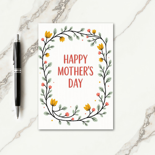 Striped Botanical Gratitude Card