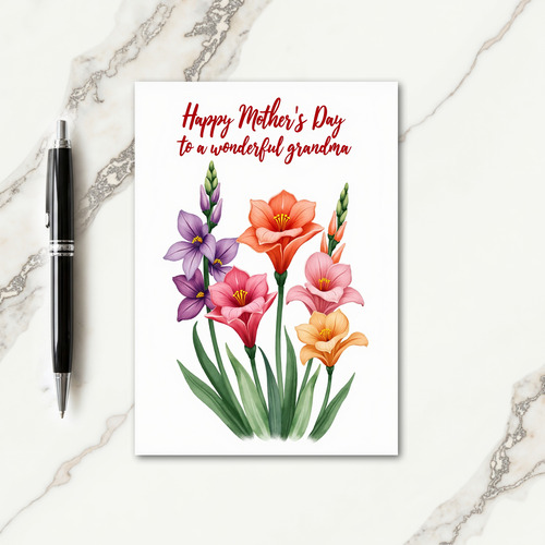 Striped Botanical Greeting Card