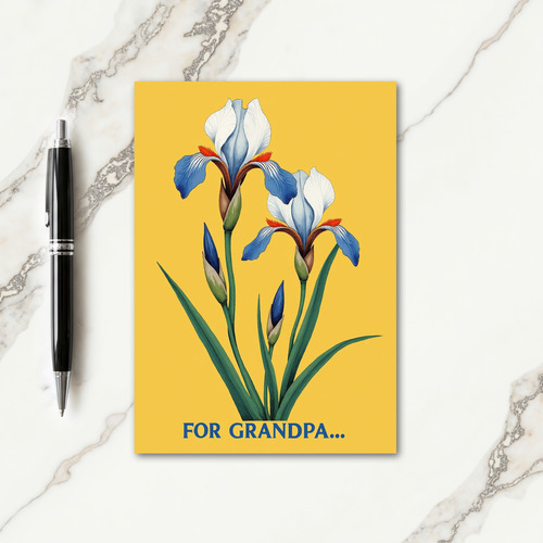 Striped Botanical Homage Card