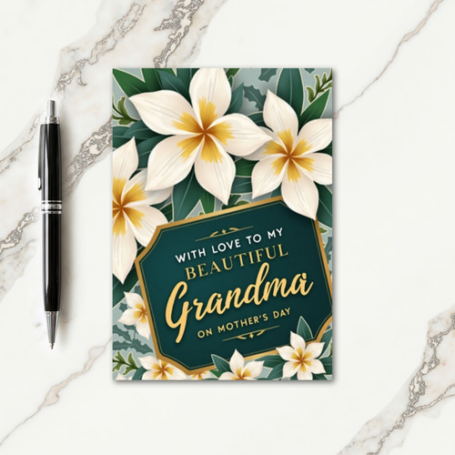 Striped Botanical Love Card