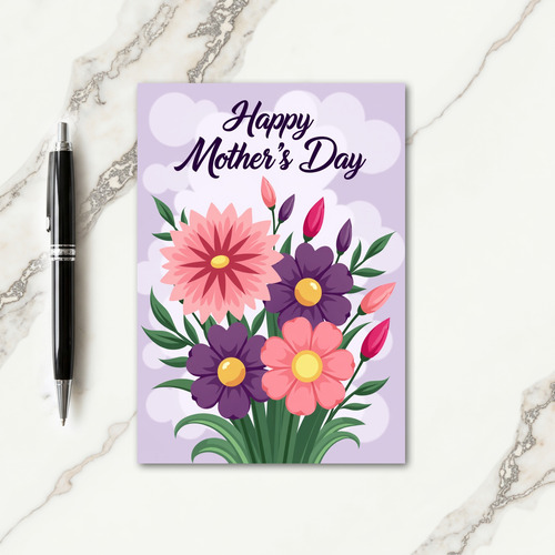 Striped Bouquet Appreciation Card