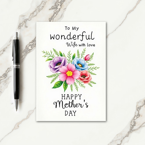 Striped Bouquet Celebration Card