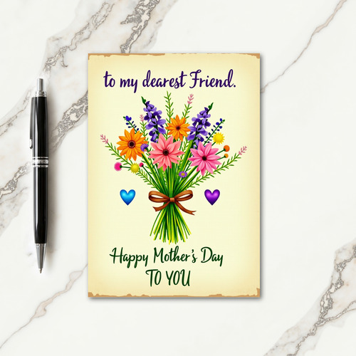 Striped Bouquet Greeting Card