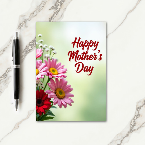 Striped Bouquet Mothers Day Card