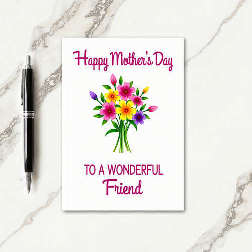 Striped Bouquet Thanks Card