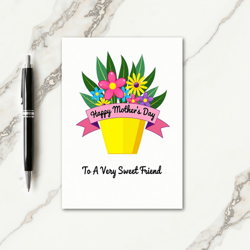 Striped Bouquet Wish Card