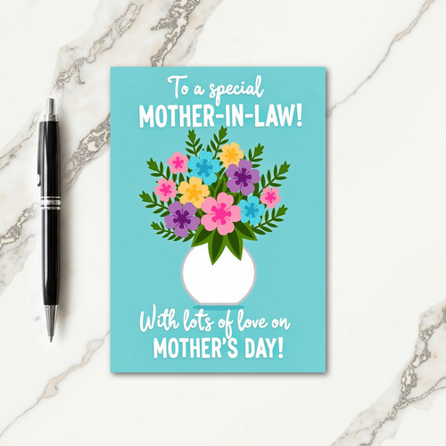 Striped Bouquet Wishes Card