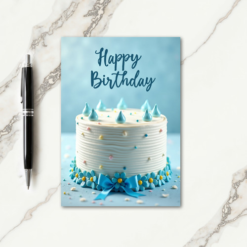 Striped Cake Design Card