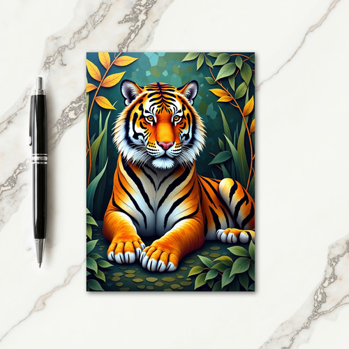 Striped Cat Fathers Day Art Card