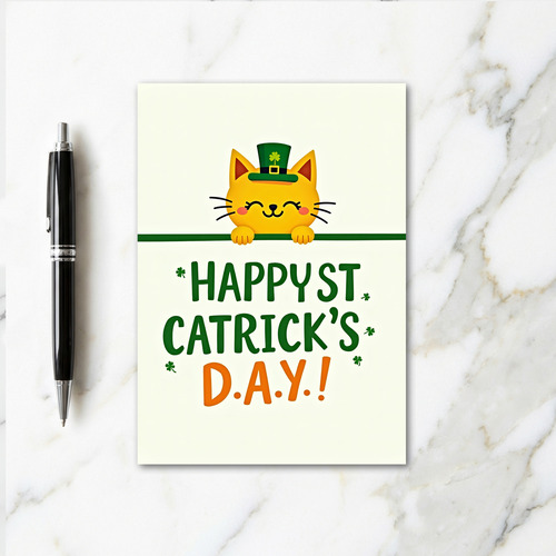 Striped Catricks Day Card