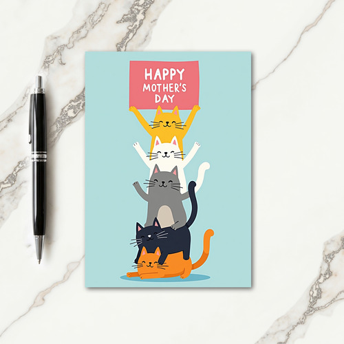 Striped Cats Celebration Card