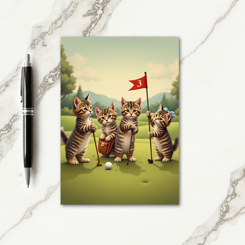 Striped Cats Fathers Day Card
