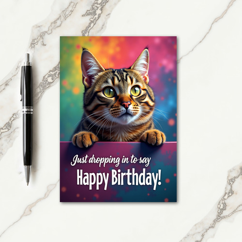 Striped Cats Gaze Card