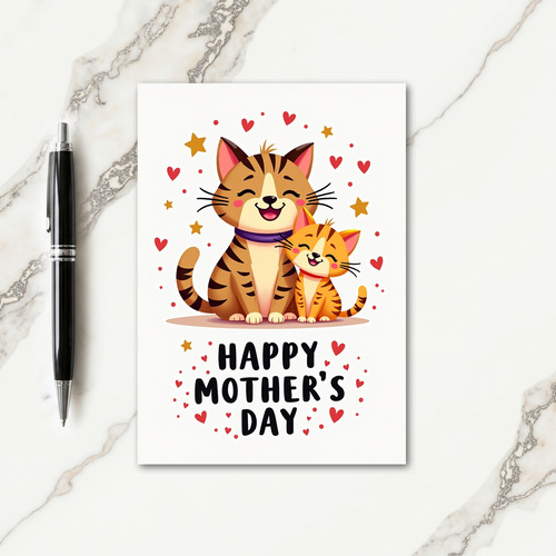 Striped Cats Happiness Card