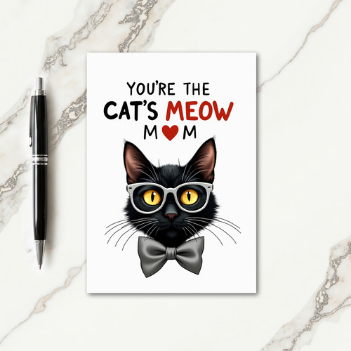 Striped Cats Meow Greeting Card