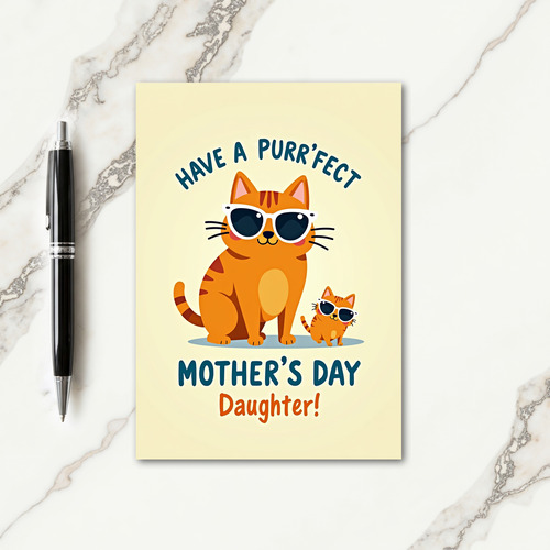 Striped Cats Sweet Mothers Day Card