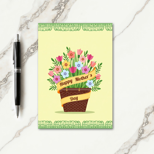 Striped Celebration Bouquet Card
