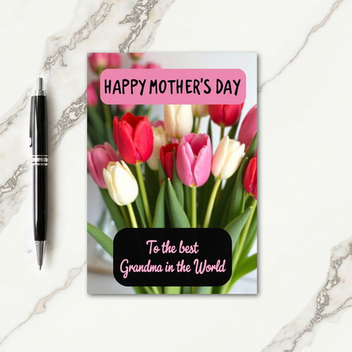 Striped Celebration Flower Card