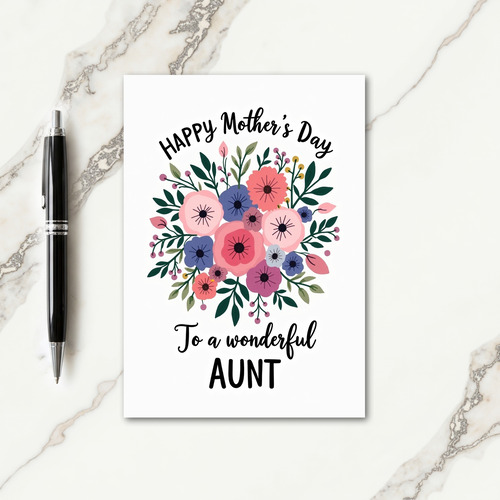 Striped Cheerful Blossom Greeting Card