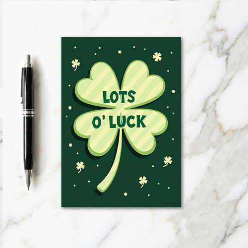 Striped Clover Luck Card