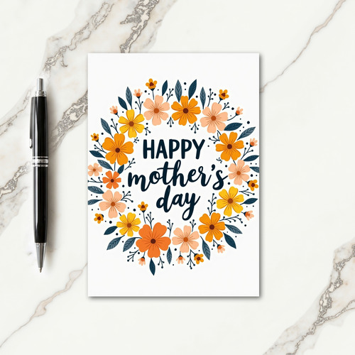 Striped Congrats Floral Card