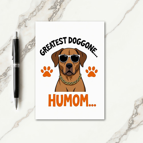 Striped Cool Dog Humom Card