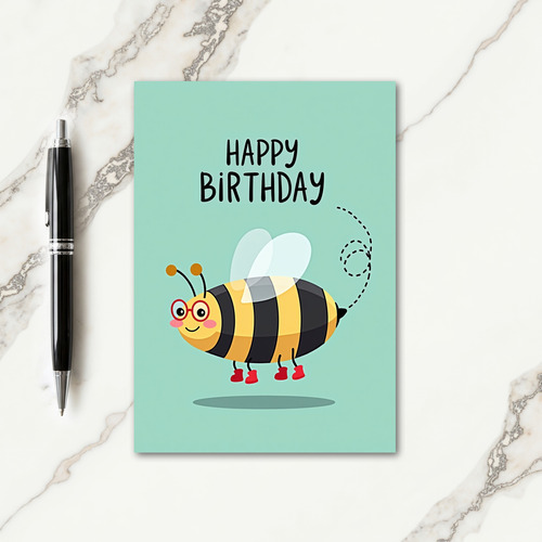 Striped Creature Birthday Card