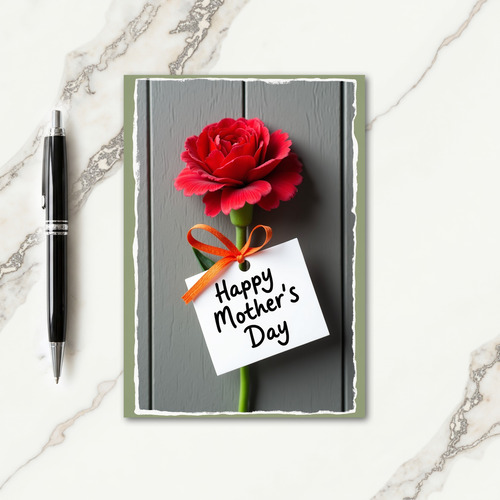 Striped Crimson Bloom Card