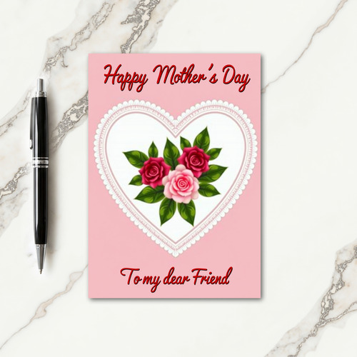 Striped Crimson Greeting Card