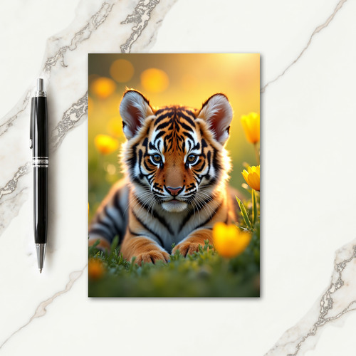 Striped Cub Fathers Day Card